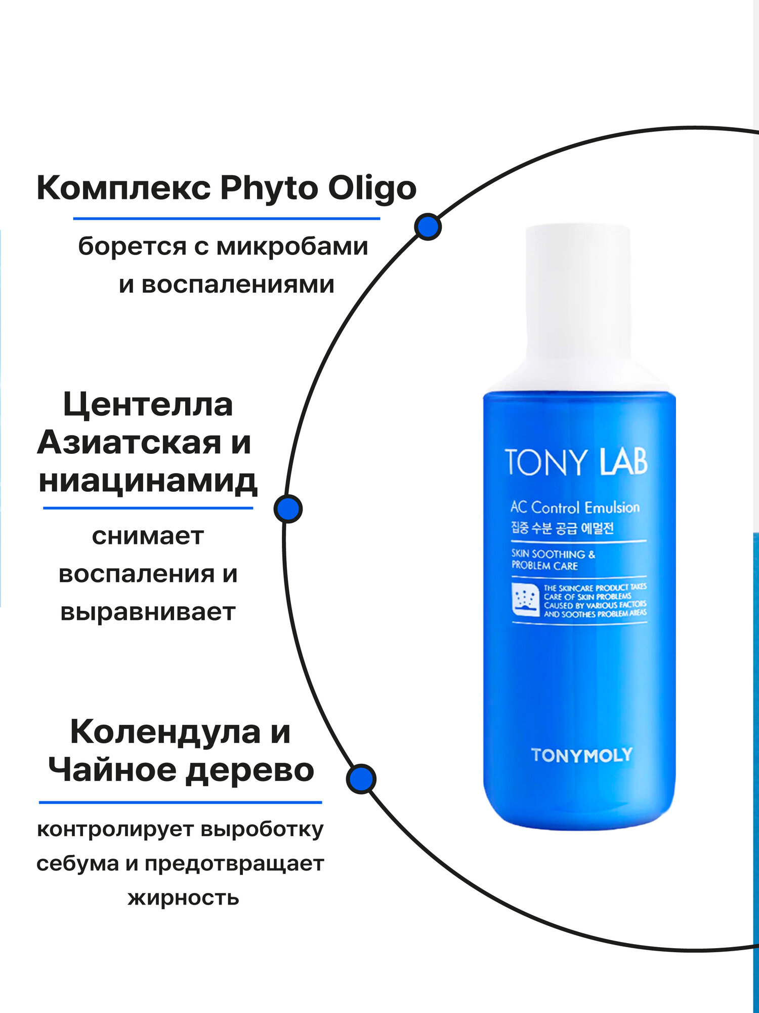 Эмульсия для проблемной кожи (TONY LAB AC CONTROL EMULSION 160ml) — фото 1