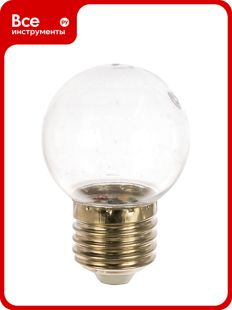 Декоративная светодиодная лампа Volpe LED-G45-1W/3000K/E27/CL/С UL-00005807