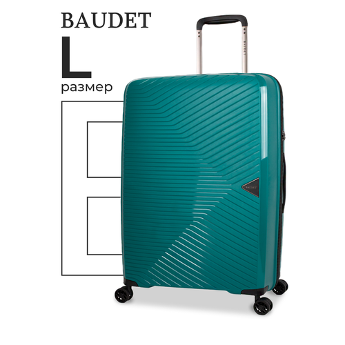 Чемодан BAUDET 104 л размер L синий черный 17900₽