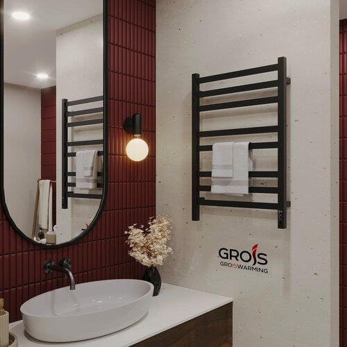 Изображение товара Полотенцесушитель электрический Алекс GR-102 500*800 П8 универсальный черный