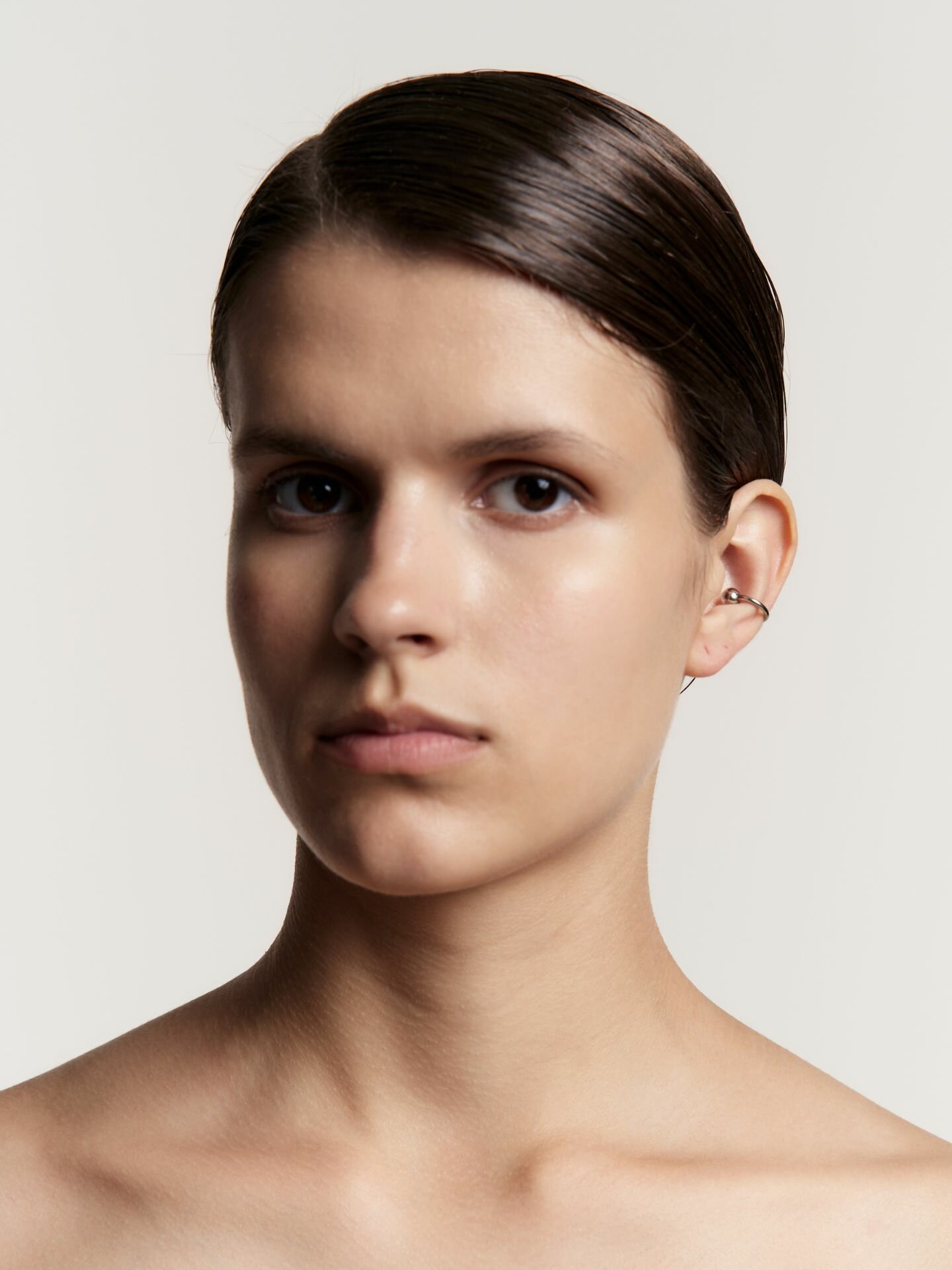 Моносерьга кафф RESURS, серебристый — фото 1