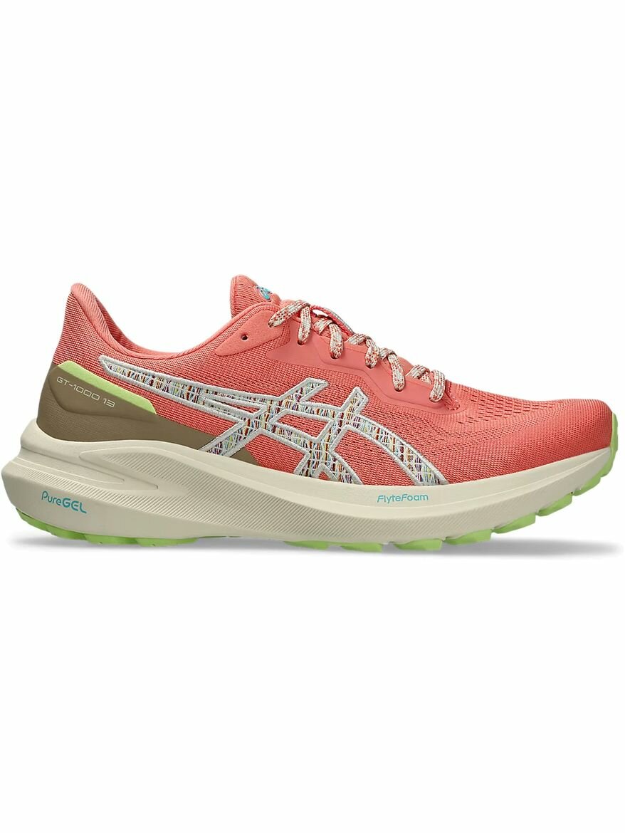 Кроссовки ASICS GT-1000 13 TR, полнота F, размер 9 US, коралловый