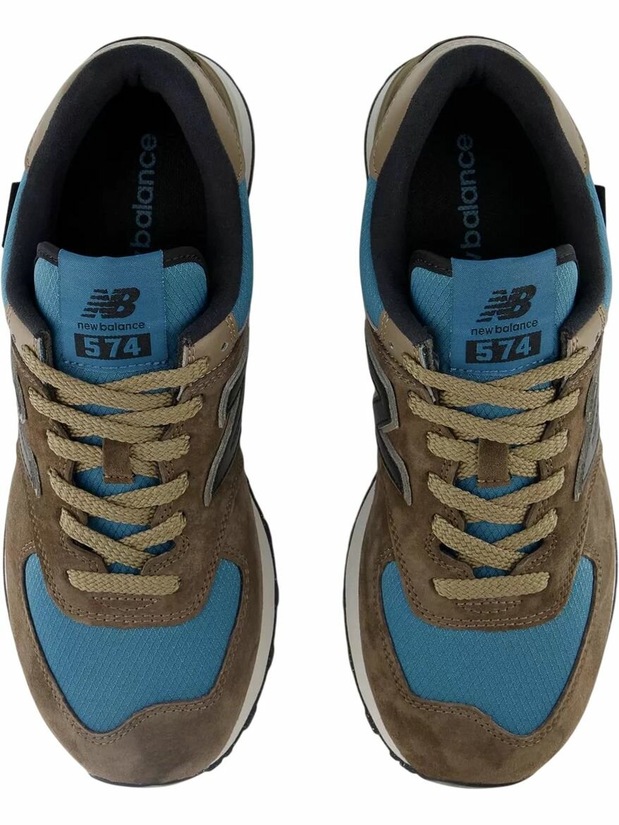 Кроссовки New Balance 574, полнота D, размер 10,5 US, коричневый — фото 1