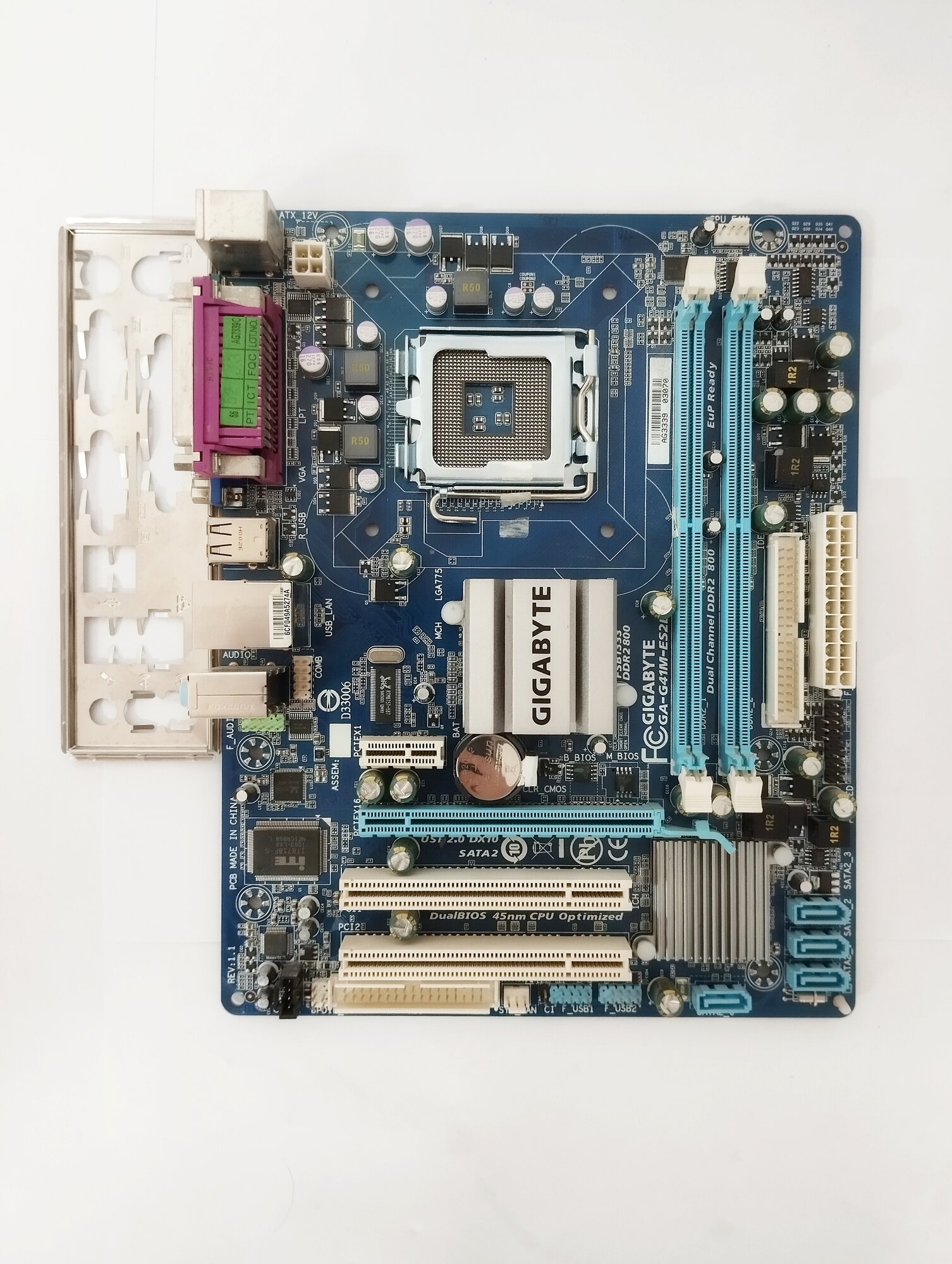 Материнская плата Gigabyte GA-G41M-ES2L LGA775, 2xDDR2, Micro-ATX