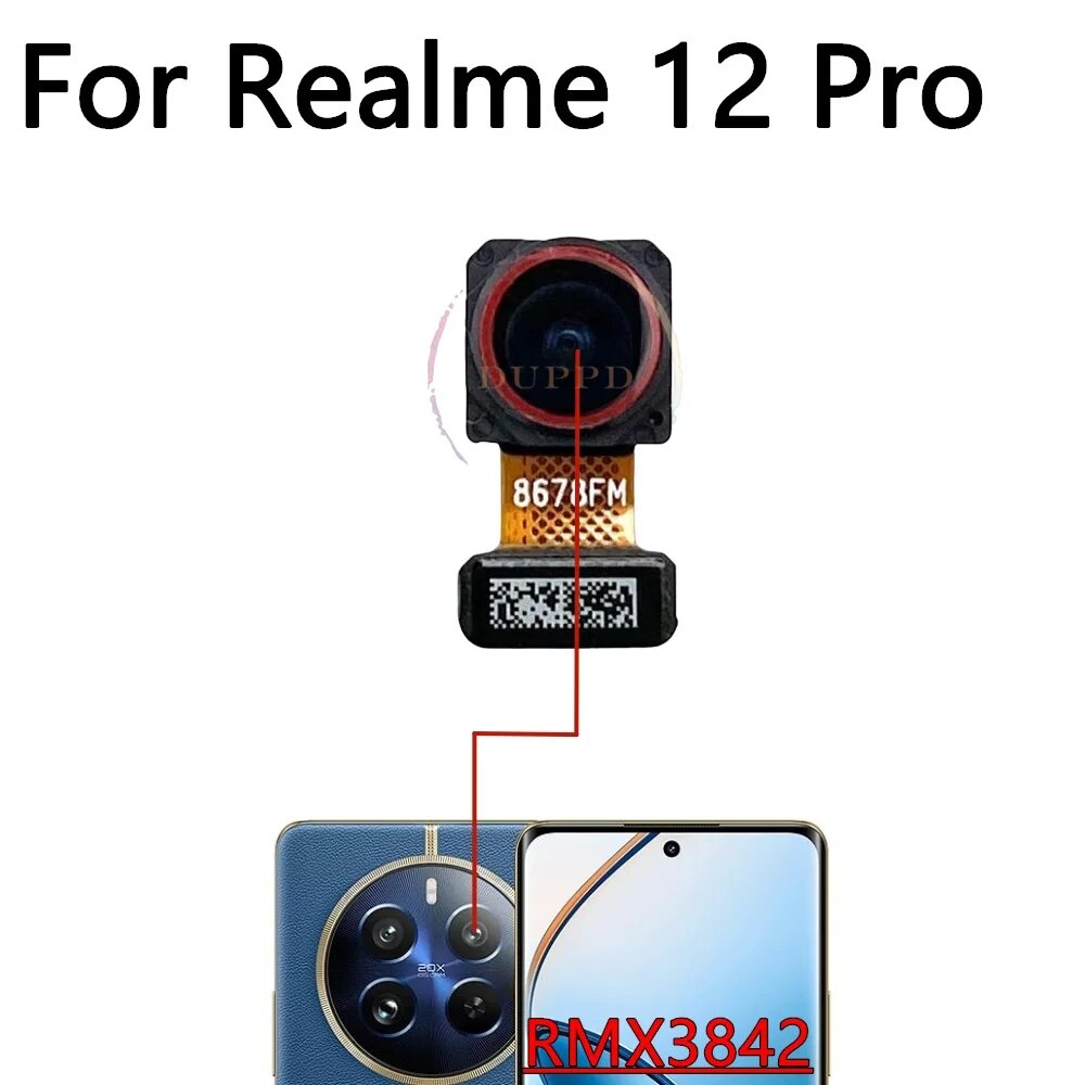Задняя передняя камера мобильного телефона для Realme 12 Pro + 12pro задняя часть модуль основной камеры гибкий кабель запасные части realme 12pro Wide
