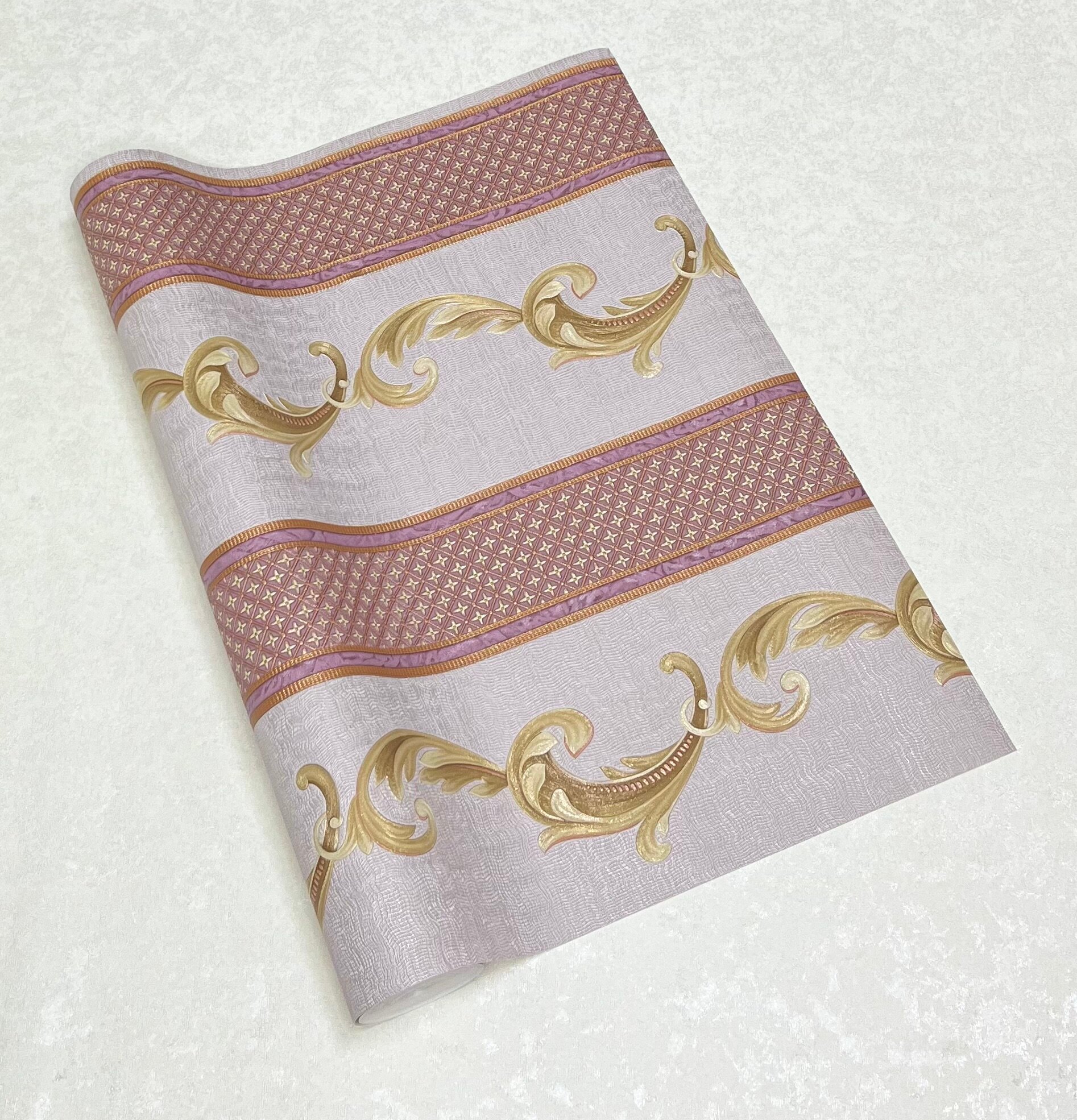 Обои Loviisa 88253 размер рулона 0.7 x 10 Винил на флизелине полосы сиреневый