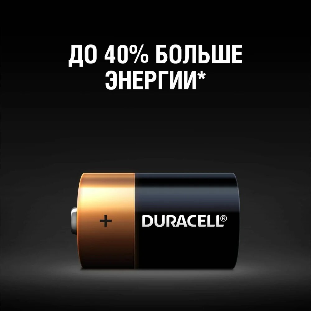 Duracell Батарейки щелочные Basic D/LR20 2 шт. блистер Б0014055 — фото 1