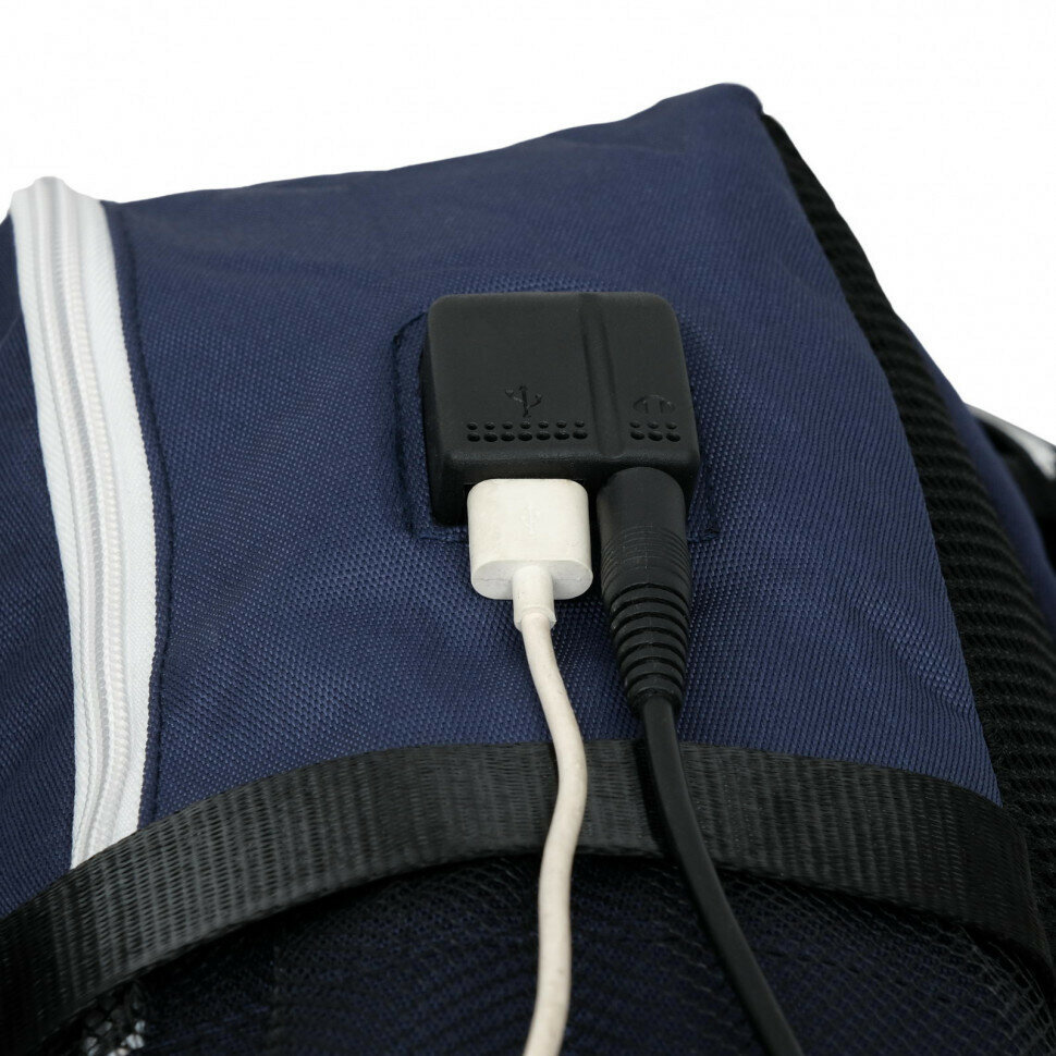 Рюкзак Железный человек (Iron man) синий с USB-портом №4 — фото 1