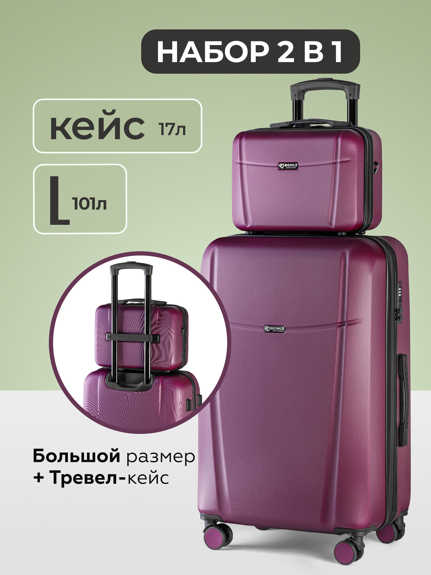 Чемодан Bonle