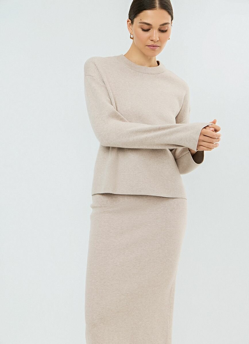 Юбка O'STIN, размер M, светло-бежевый — фото 1