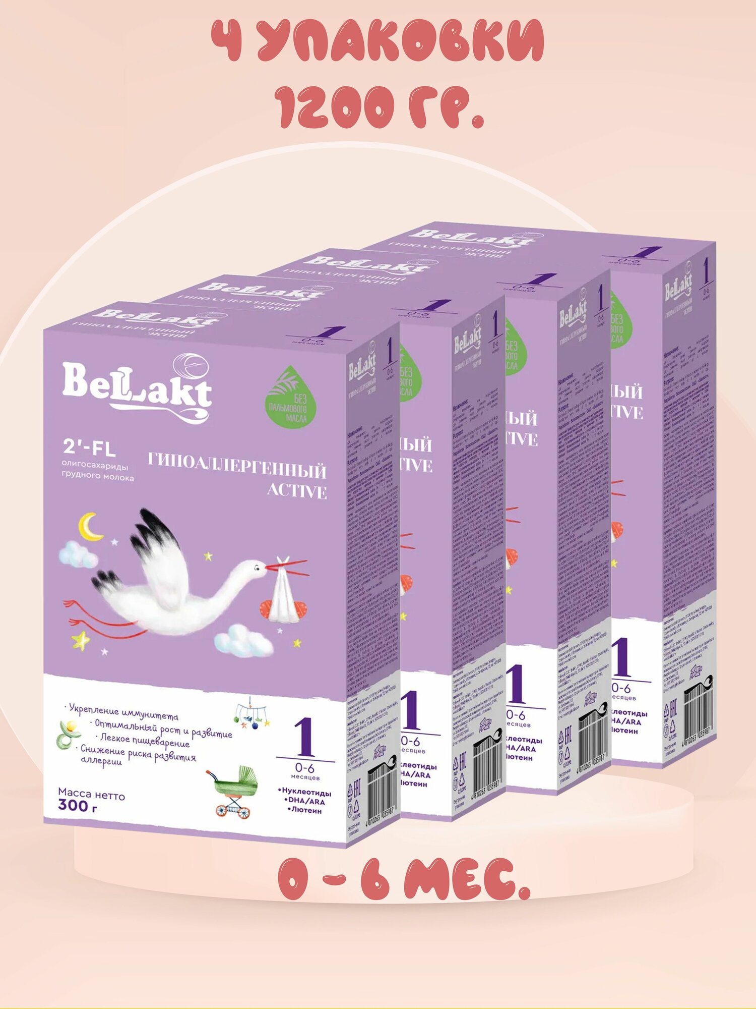 Bellakt Гипоаллергенная Active 1 Смесь детская молочная сухая Беллакт ГА 1