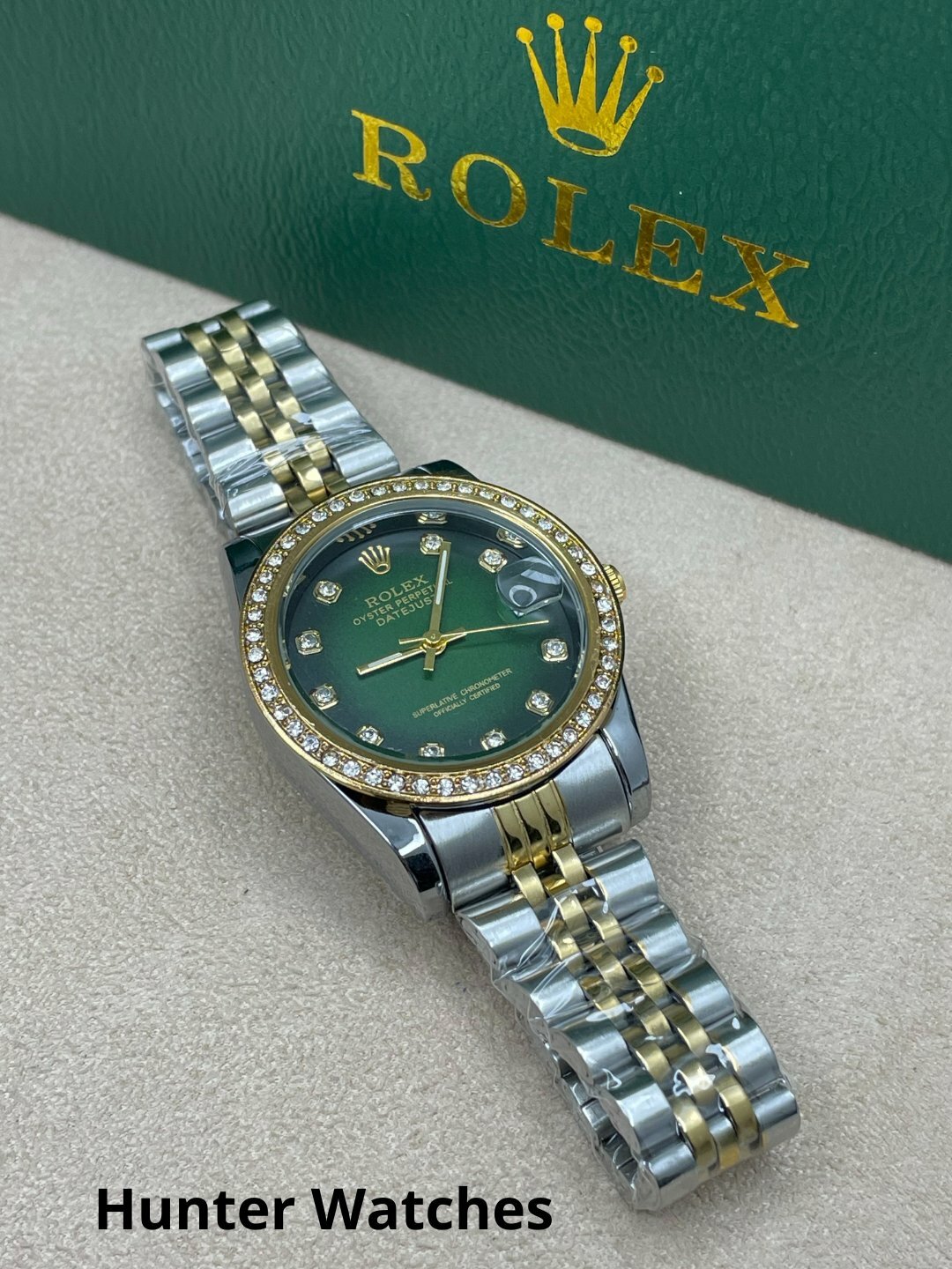 Наручные часы Rolex, зеленый, — фото 1