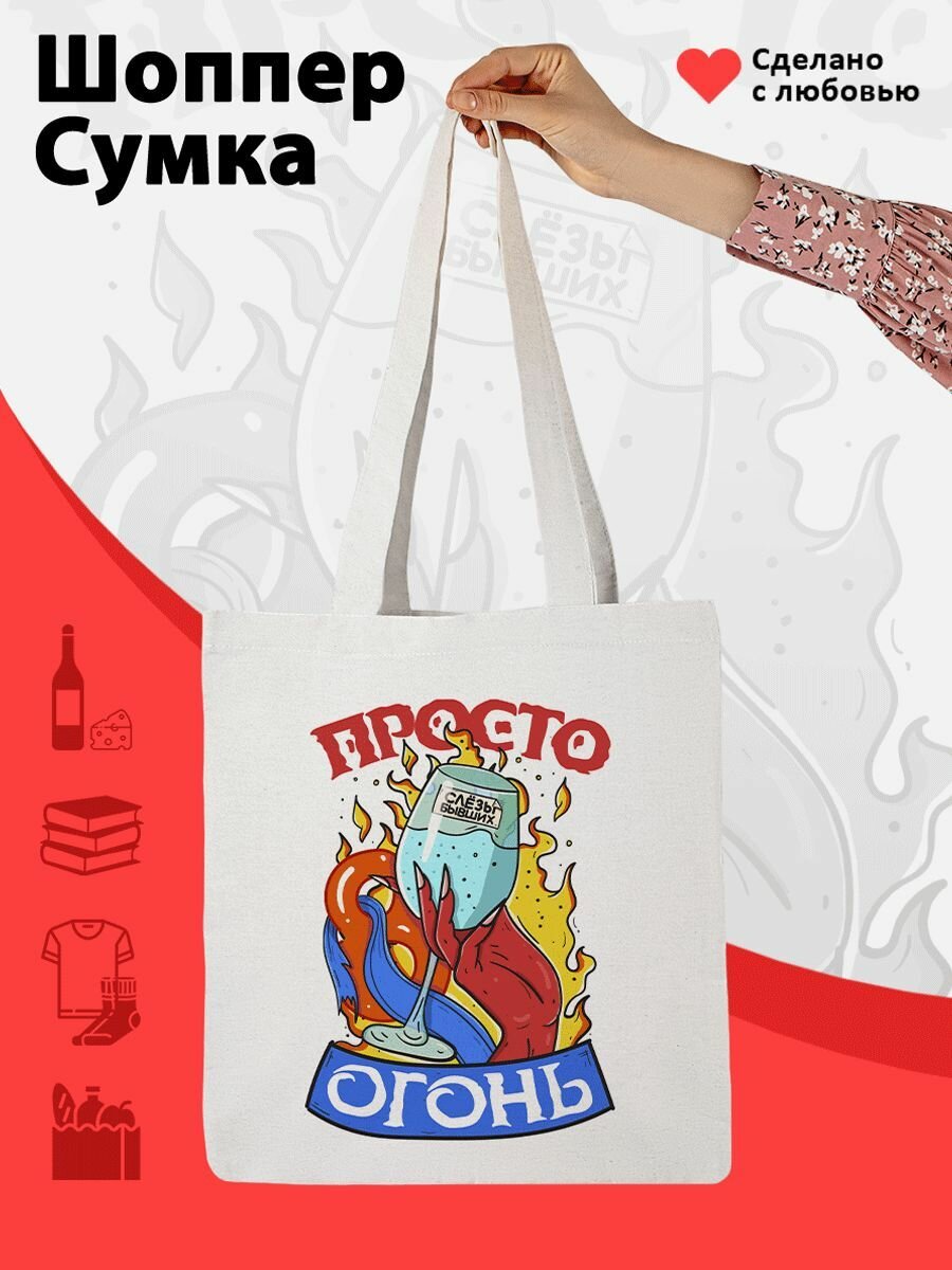 Сумка шоппер   белый