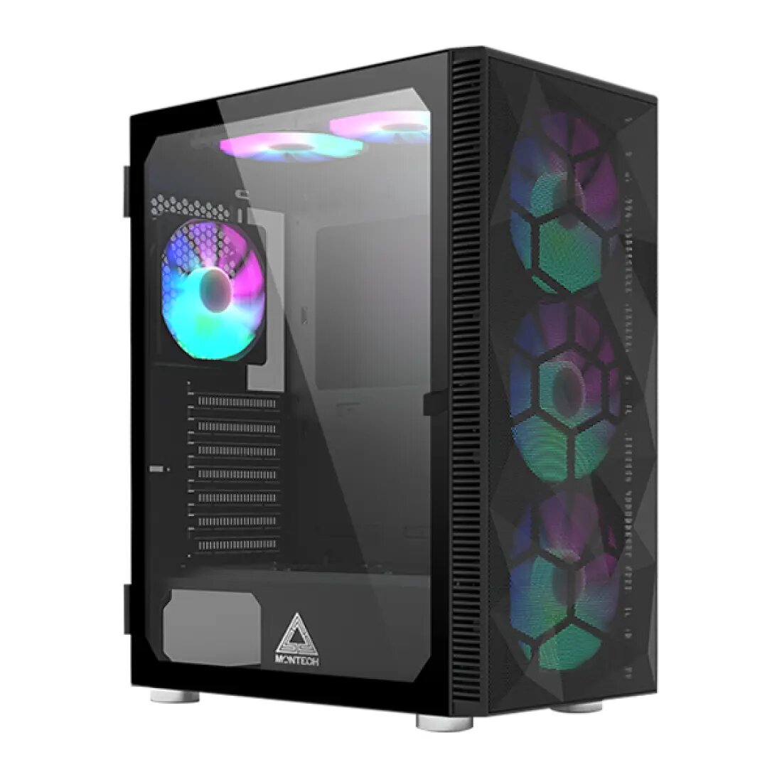 Орпус Montech X3 Mesh Mid-Tower ATX, стенка из закалённого стекла, ARGB, чёрный