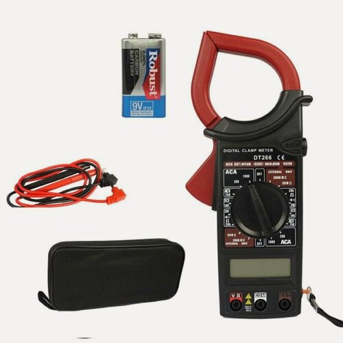 Изображение товара Мультиметр GA-GLOBAL DT266, клещи, цифровой, с проводами, поверка, режим пусковых токов