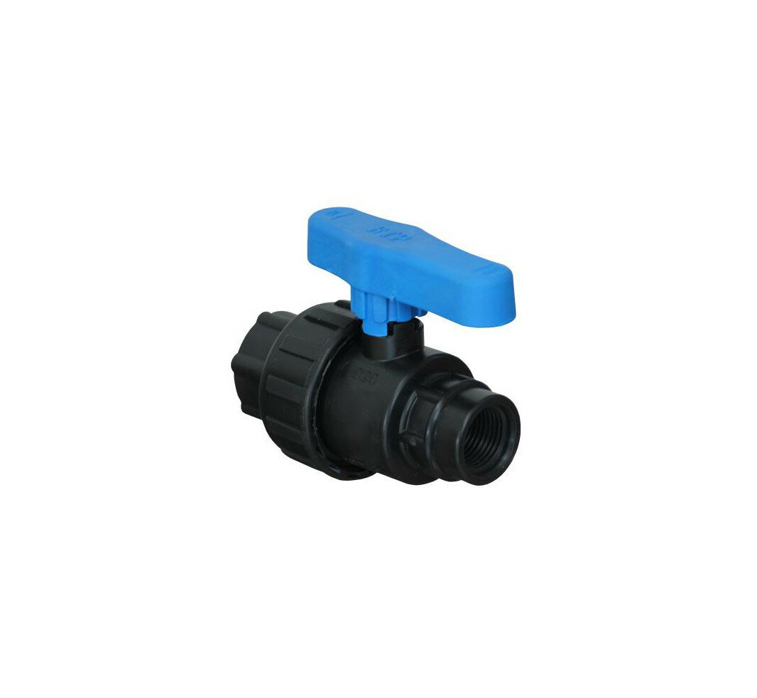 Кран шаровый полиэтиленовый компрессионный 25х1/2
