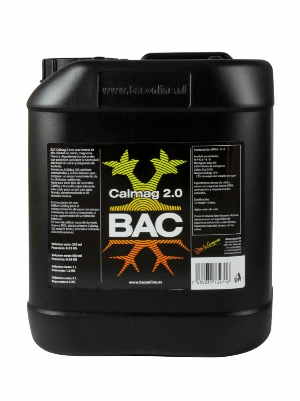 Удобрение с кальцием и магнием B.A.C. Calmag 2.0 5 л. для растений