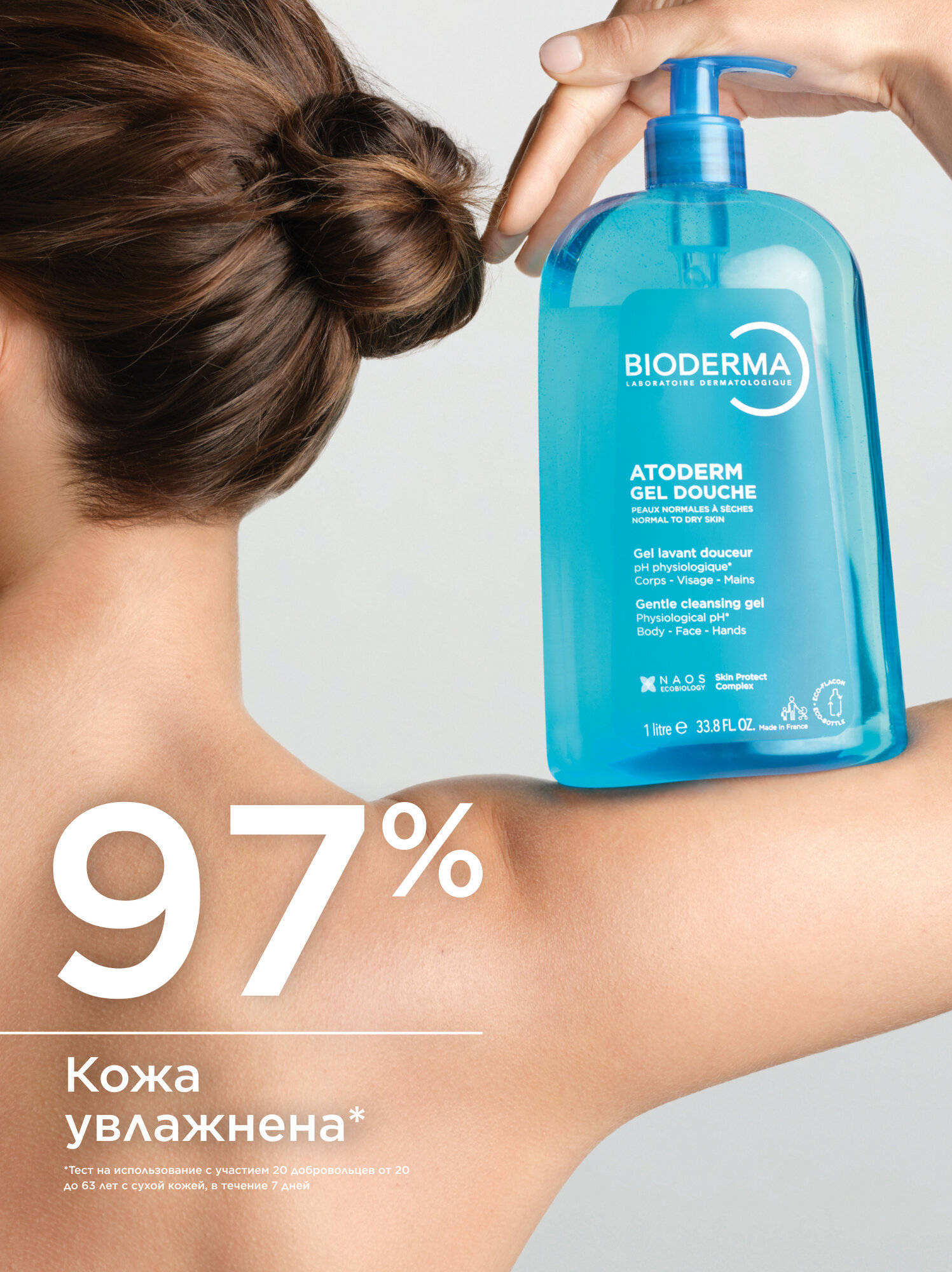 BIODERMA Atoderm Мягкий очищающий гель для душа для нормальной, сухой и атопичной кожи, 500 мл — фото 1