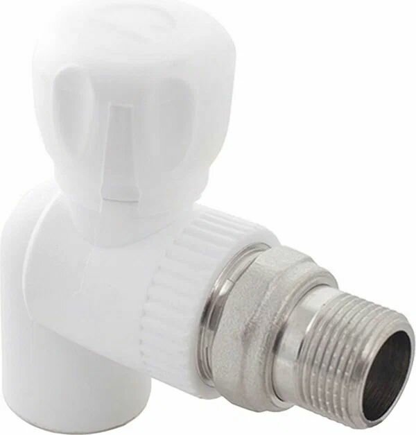 Кран шаровой с американкой PP-R для радиатора угловой DN 20х1/2