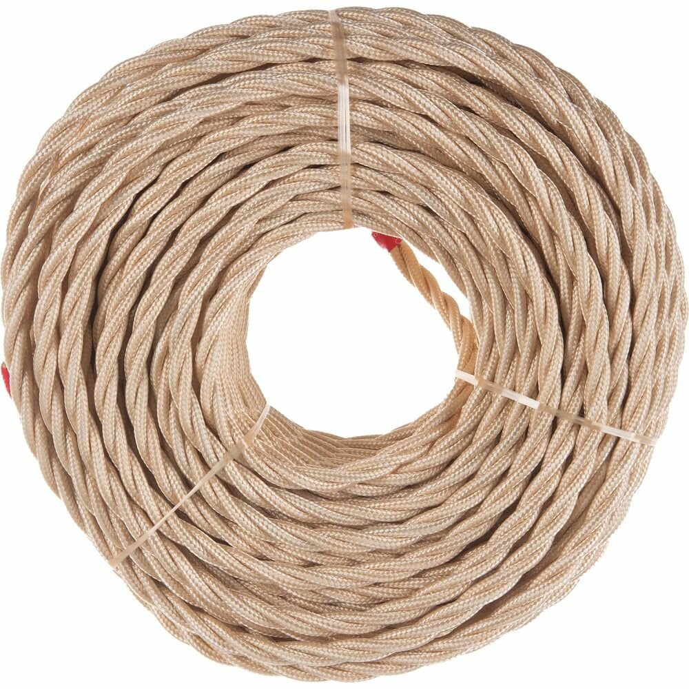 Провод ретро 3х2.5 матов. зол./песочн. (уп.50м) Bironi B1-435-719-50