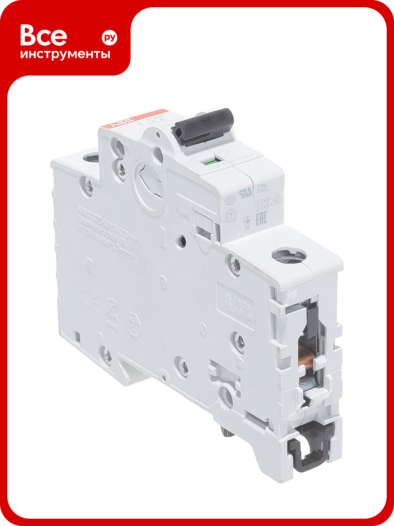 Автоматический модульный выключатель ABB 1п C S201 6кА 4А 2CDS251001R0044