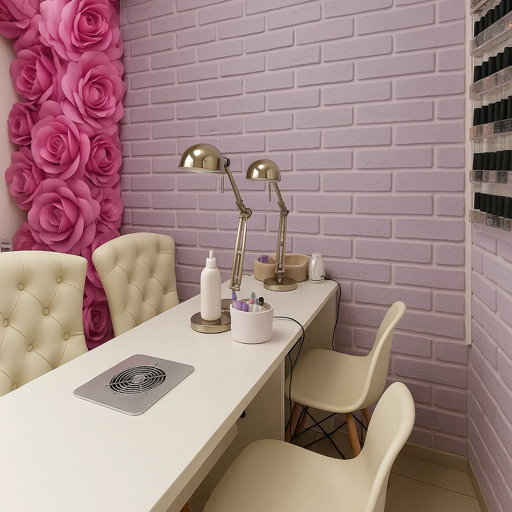 Плитка клинкерная "Пастельно-Сиреневый" для внешней и внутренней отделки фактура Ф0 размер 250x70x4мм