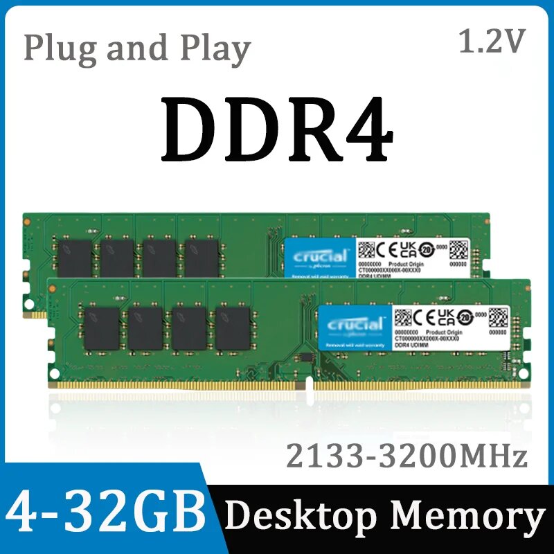 DDR4 оперативная память 4/8/16/32 ГБ 2133/2400/2666/3200 МГц 1X DDR4 8GB 2666 PC