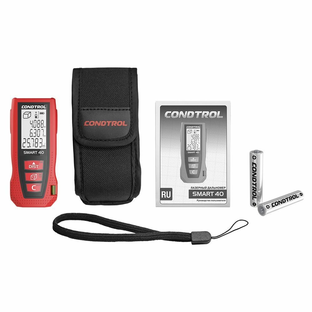 Лазерный дальномер Condtrol Smart 40, ударопрочный, до 40м, точность ±1.5мм — фото 1