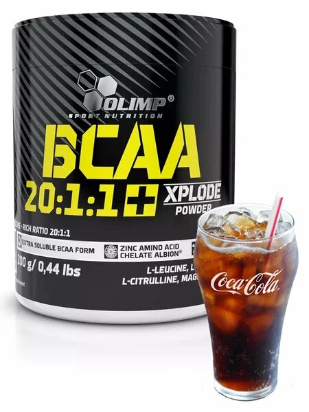 Аминокислоты ВСАА 20:1:1 от Olimp Sport Nutrition 200 гр со вкусом колы — фото 1