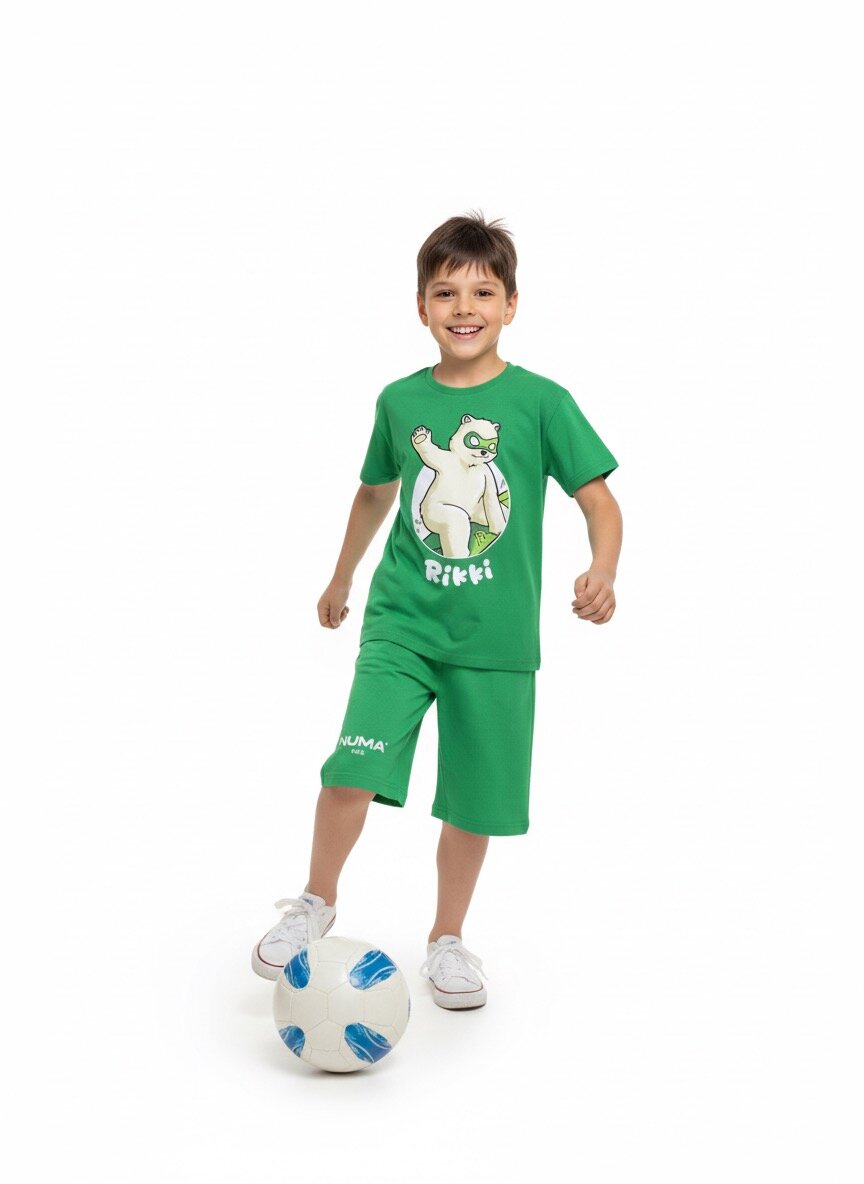 Костюм спортивный , размер 9 лет 5 лет, зелeный — фото 1