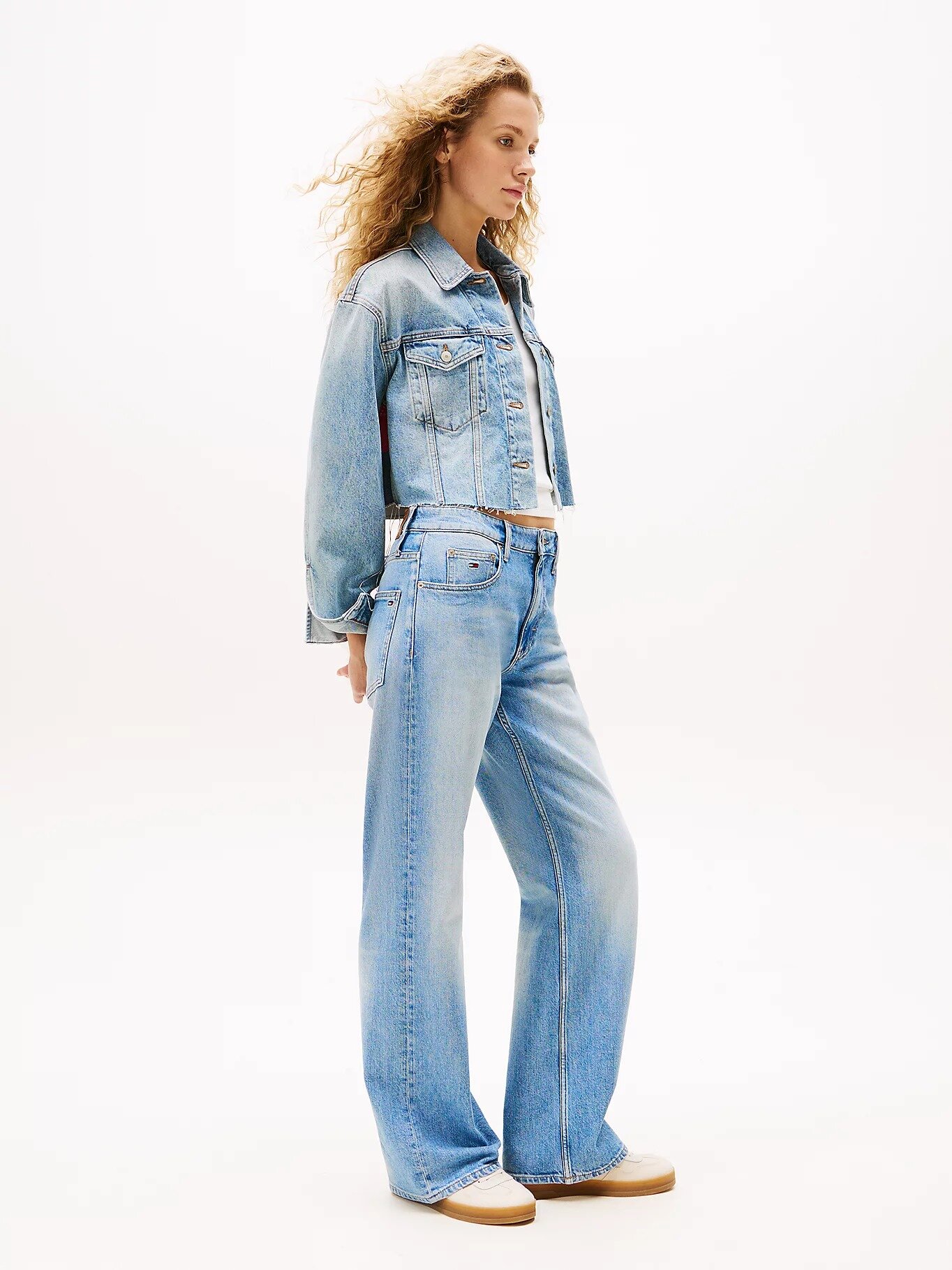 Джинсы широкие Tommy Jeans, размер 30/34 JEAN, голубой — фото 1