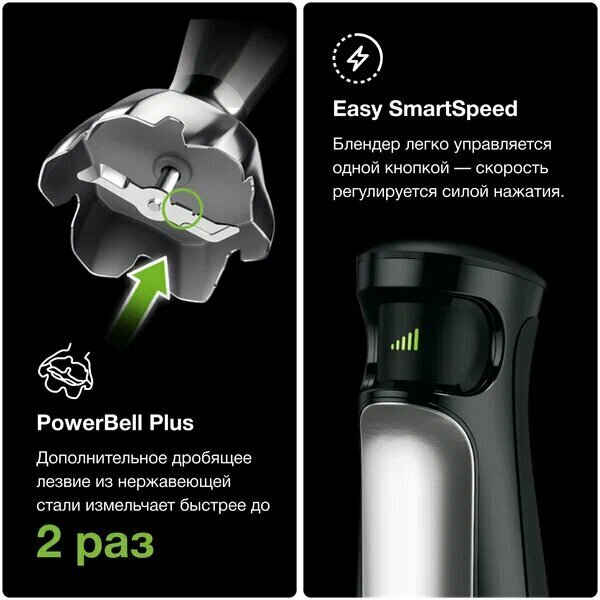 Блендер BRAUN MQ7087X, мощность 1000Вт, технология ActiveBlade — фото 1