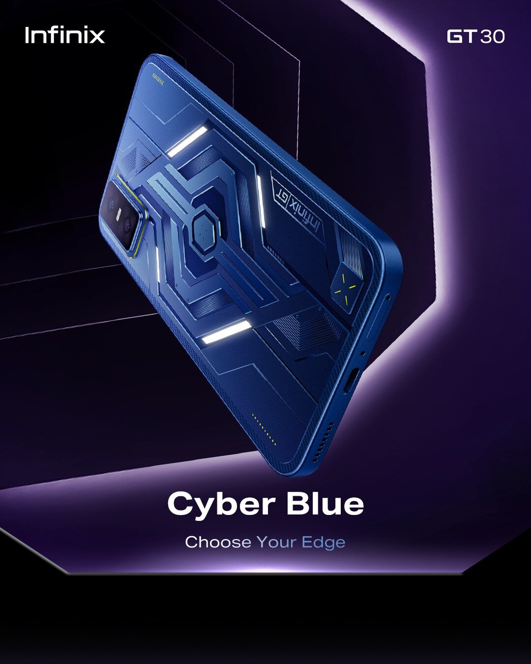 Смартфон Infinix GT 30 8/256GB — 6.78" AMOLED 1.5K & 144Hz, Dimensity 7400, 5500 мАч