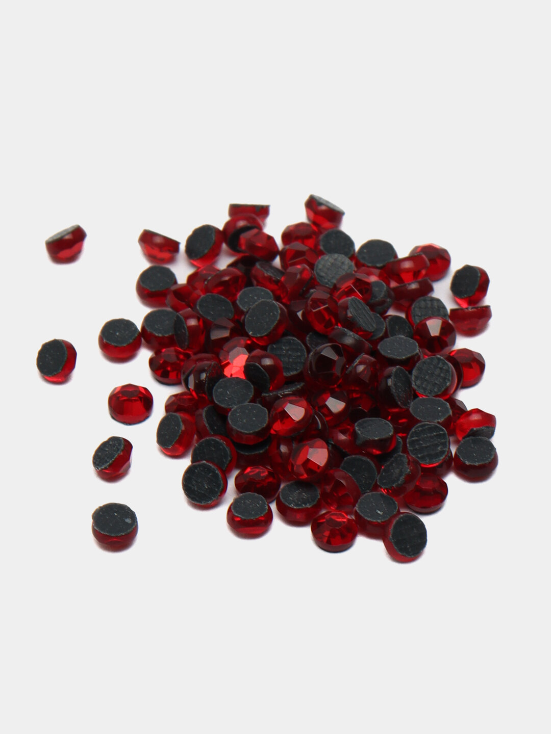 Стразы стеклянные, термоклеевые - Красный, SS10 (2.8-2.9 мм),20 гр