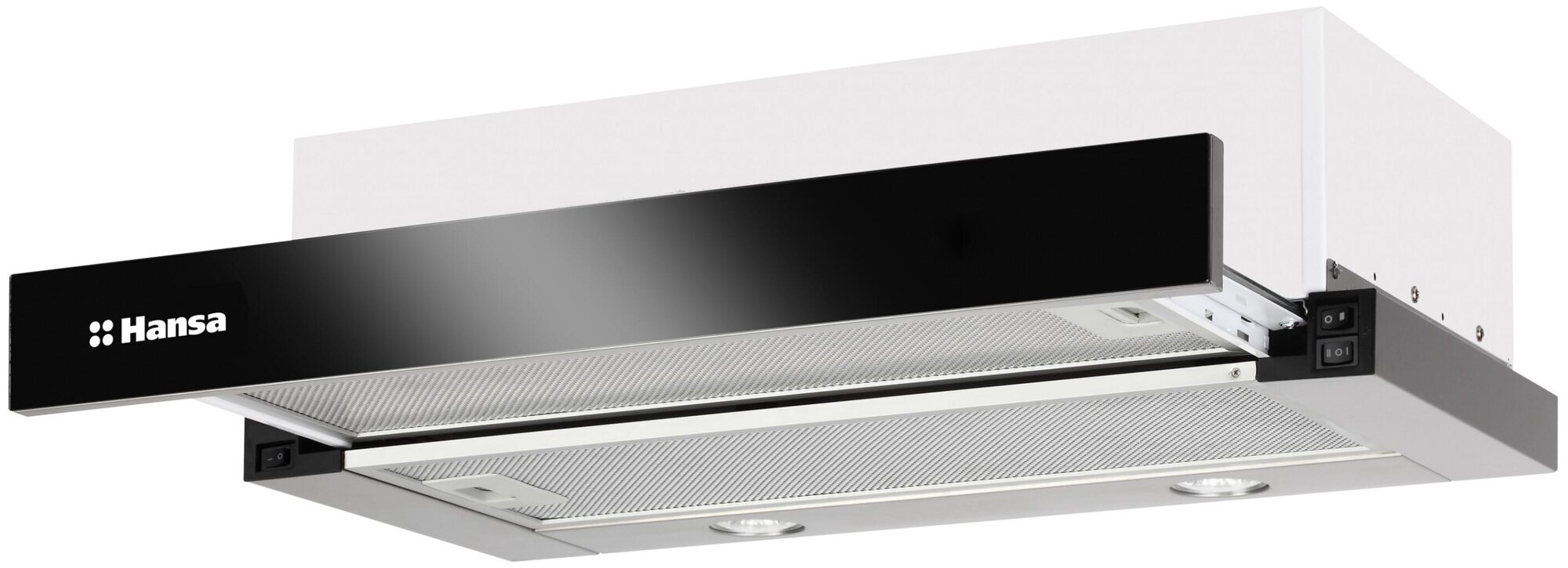 Вытяжка Hansa OTP6233BH, встраиваемая, телескопическая, 3 скорости, черная — фото 1