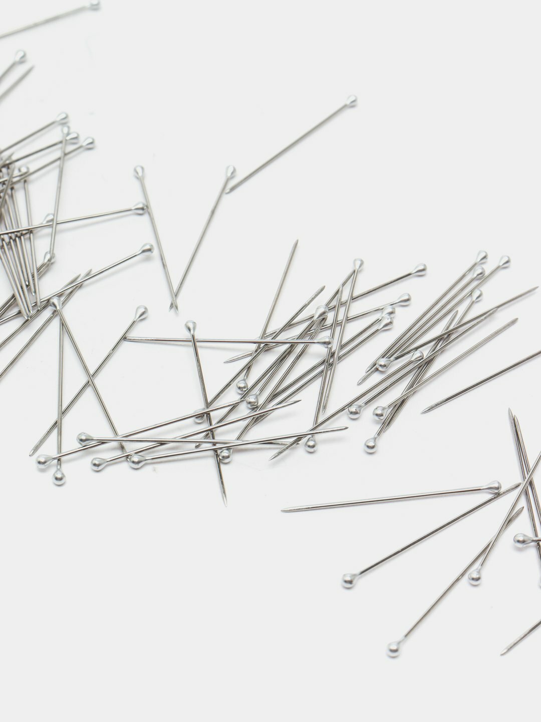 Иголки - булавки, Иголки - булавки для хиджаба, 100 штук. Булавки декоративные, для закалывания, шитья — фото 1