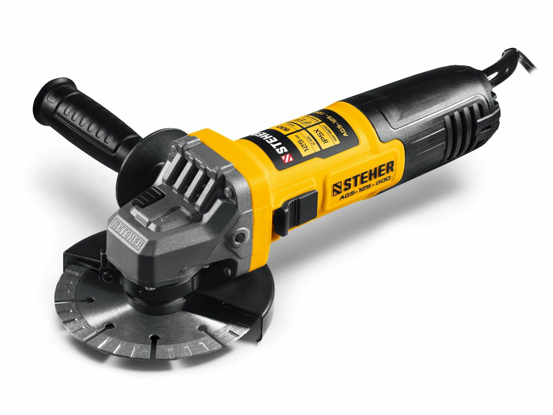 STEHER Компакт, d 125 мм, 800 Вт, УШМ (болгарка) (AGS-125-800) — фото 1