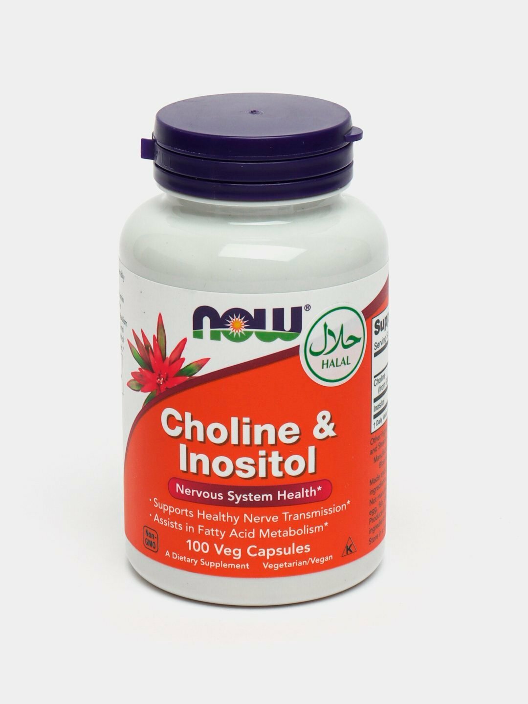 Now Foods Холин + Инозитол — поддержка мозга и печени, 250 мг, 100 капсул