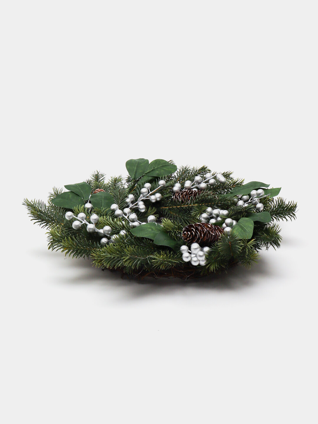 Новогодний венок, 45 х 45 см, для двери. — фото 1