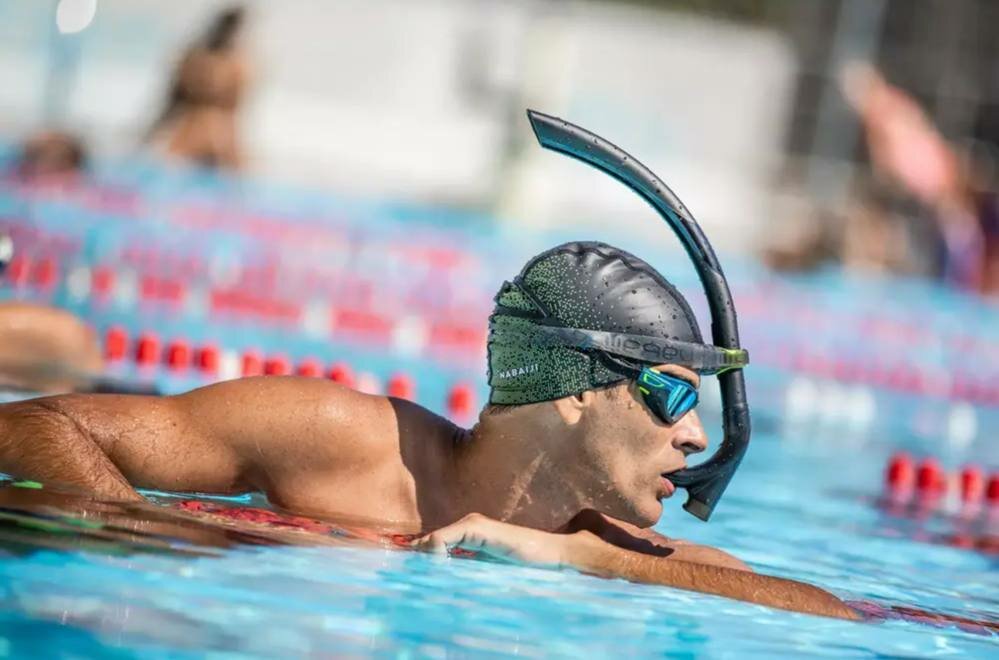 Плавательная трубка "Decathlon Nabaiji", для тренировок, размер M-L — фото 1