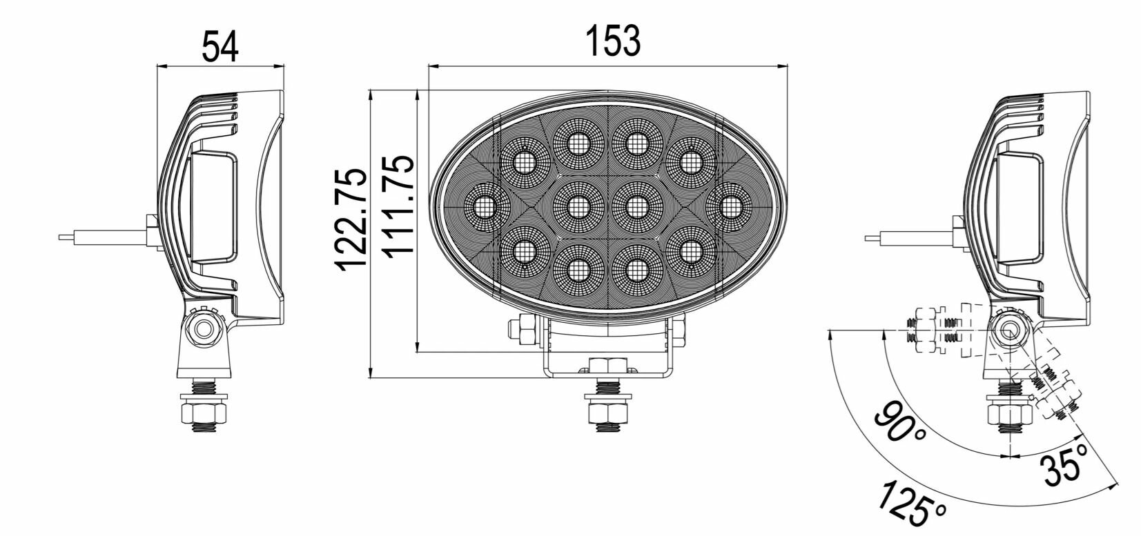 Фара светодиодная SolarX RAN5 — фото 1