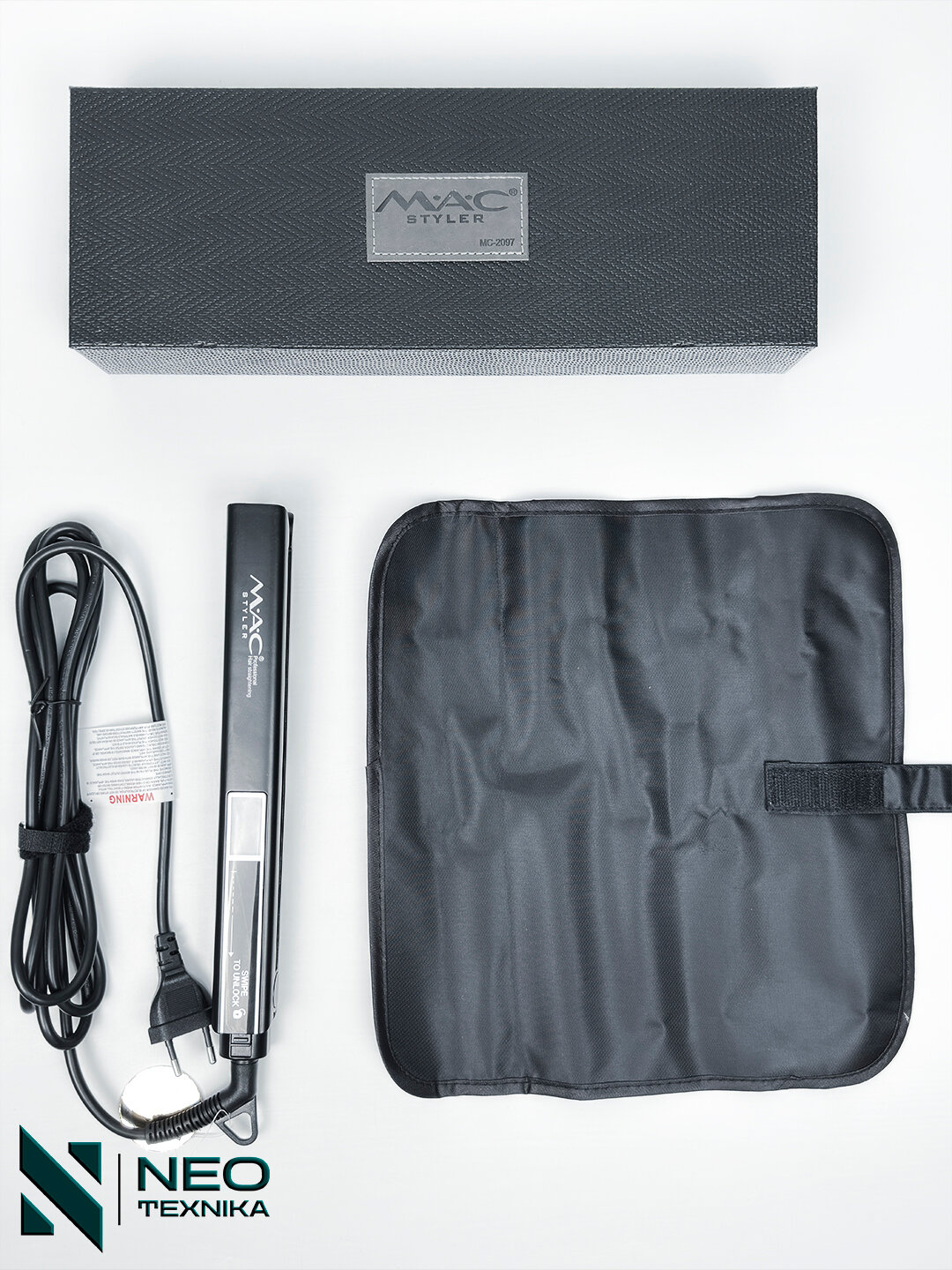 Выпрямитель волос MAC Styler MC-2097, 45W, титаново-керамические пластины, LCD-дисплей