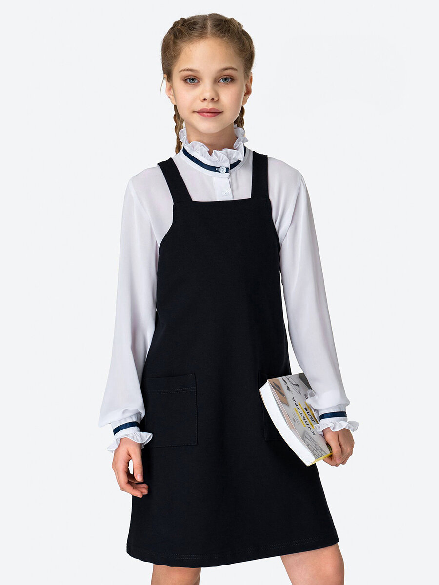 Школьное платье Happyfox размер 140 черный
