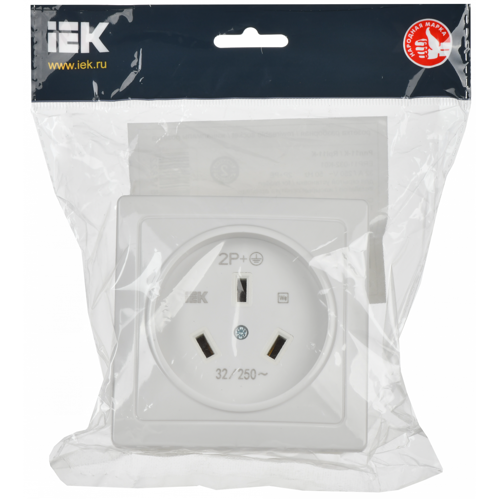 Розетка разборная для плиты с заземлением открытая установка 32А Рпл10-К белая IEK ERP10-032-K01 (1 шт.)