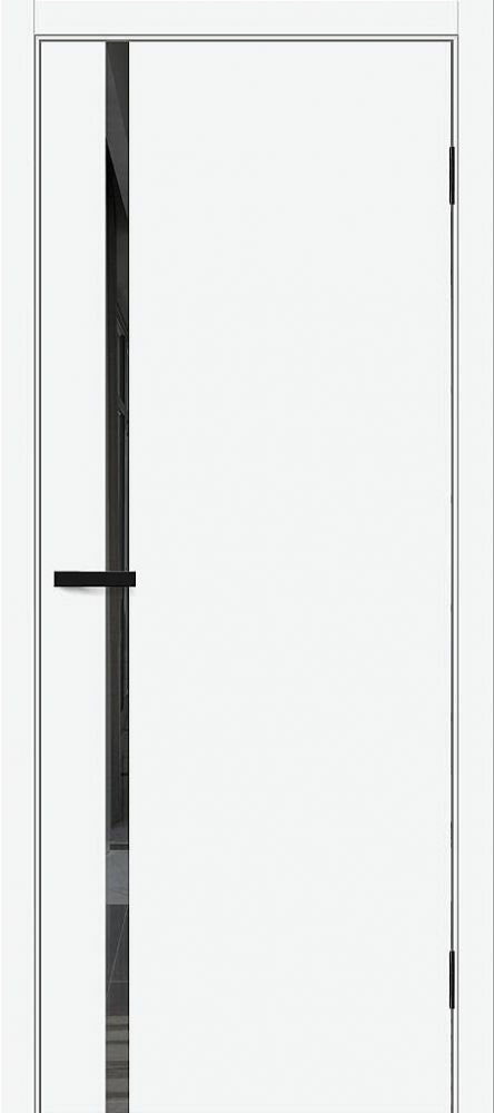 Межкомнатная Дверь ПЭТ Bravo Браво-0.40 П White Silk / Mirox Grey 900х2000мм (полотно 1шт) / Браво.