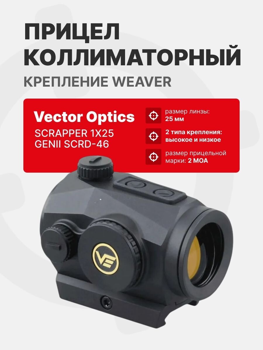Прицел коллиматорный Vector Optics Scrapper 1x25 GenII SCRD-46