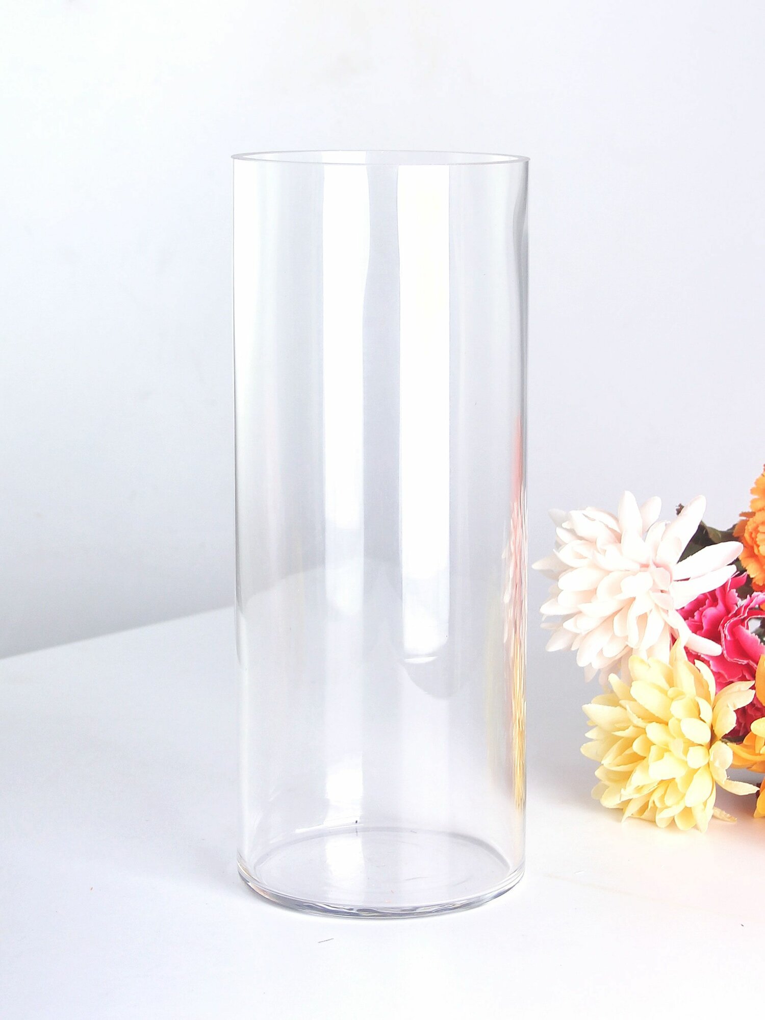 Ваза Симпл 24 см гладкая прозрачная — фото 1