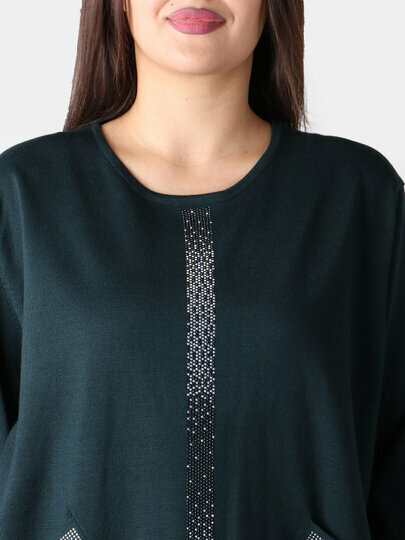 Свитер размер One Size, , темно-зеленый — фото 1