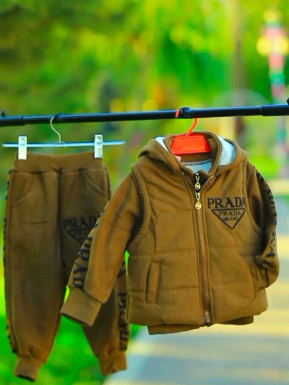 Комплект одежды , размер 100, brown