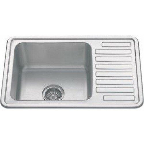 Мойка для кухни из нержавеющей стали толщиной 1мм MELANA MLN-6643 врезная размер 66*43см универсальная с крылом